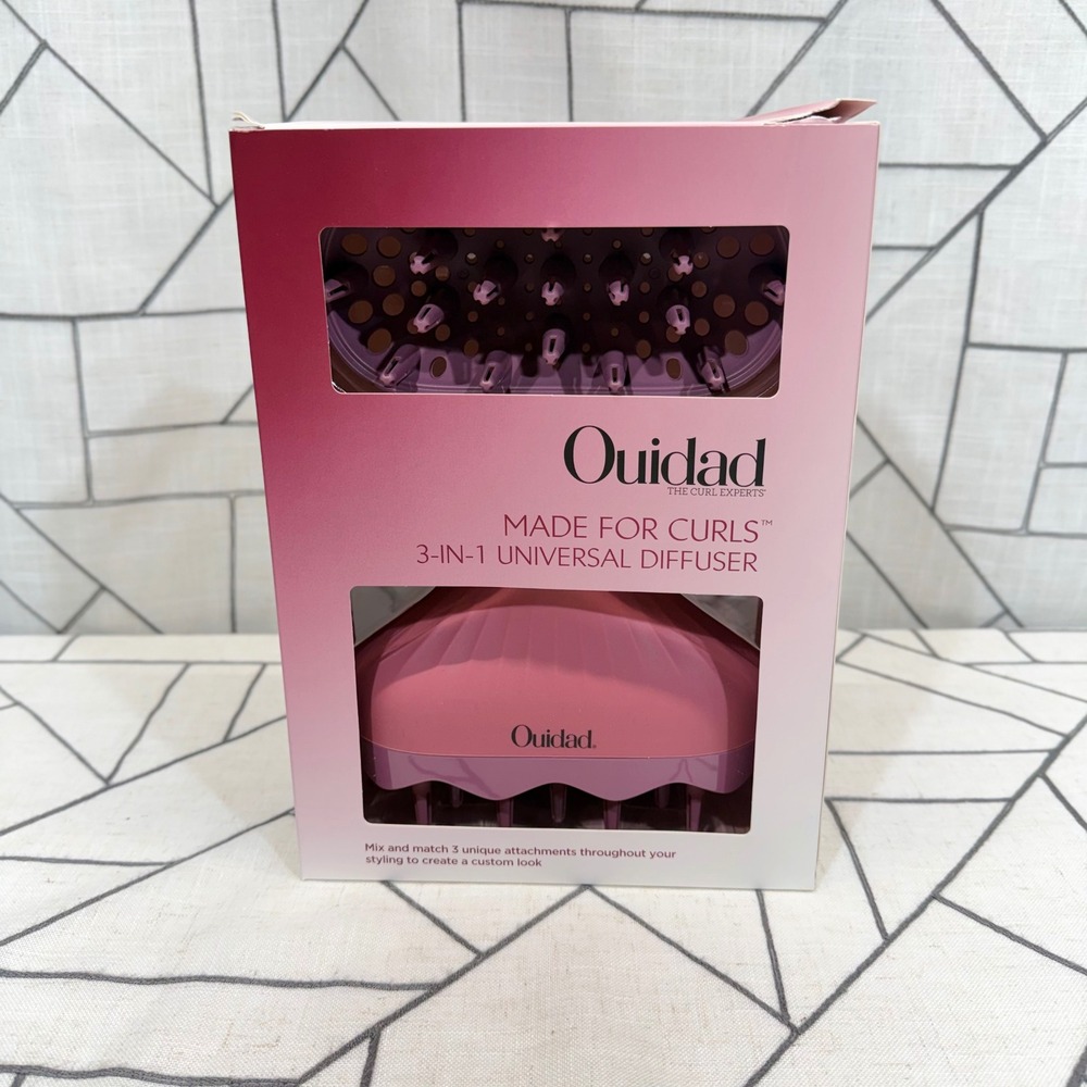 Ouidad 3-in-1 Universal Diffuser OS Pink Made For Curls Hair Tool Attachment